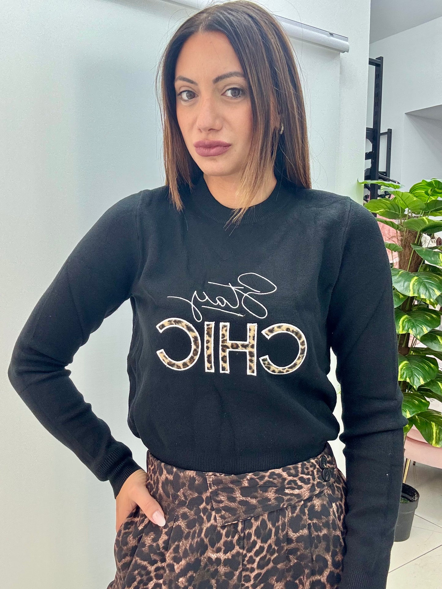 Maglia Stay Chic Nero