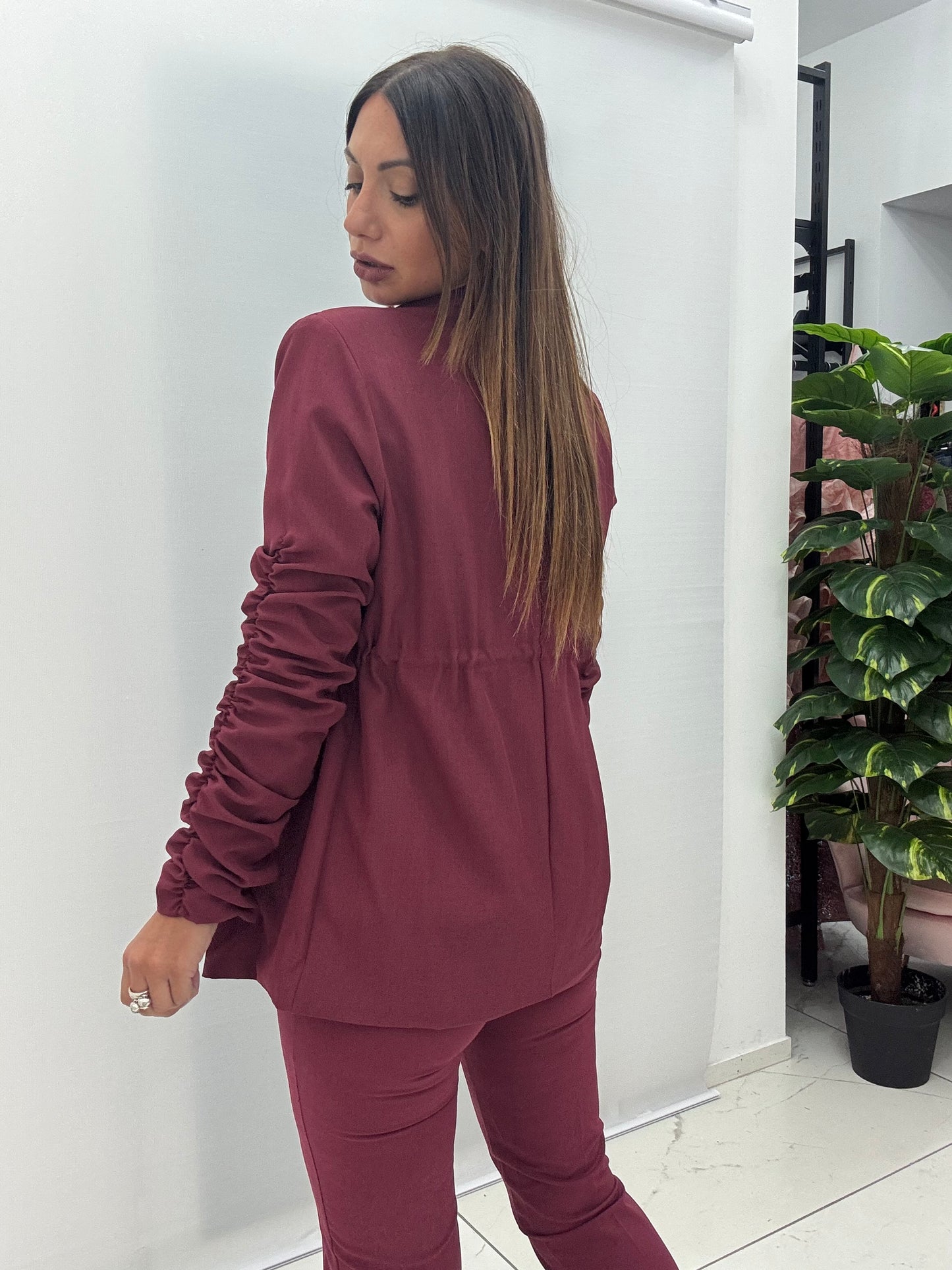 Giacca Curly Bordeaux