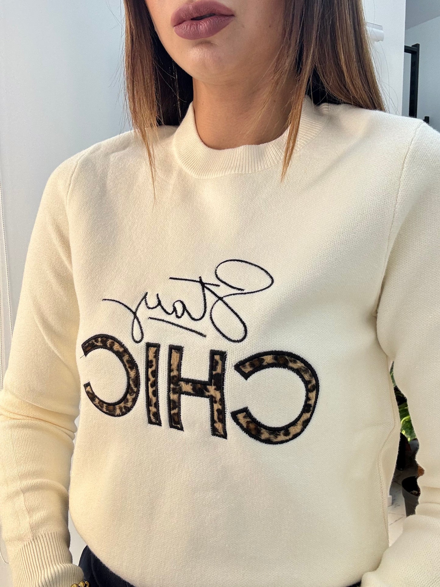 Maglia Stay Chic Panna