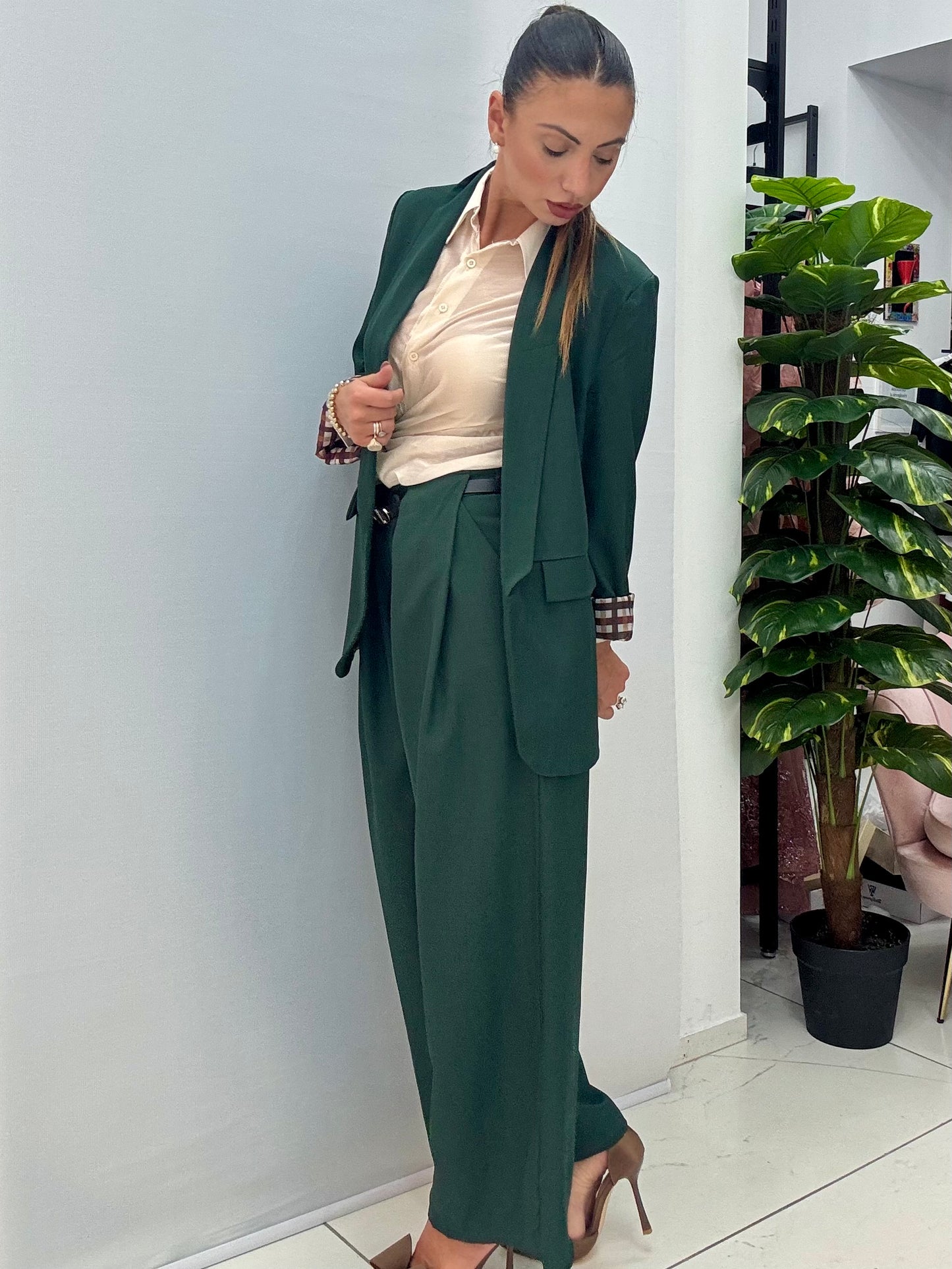 Tailleur Quadretti Verde