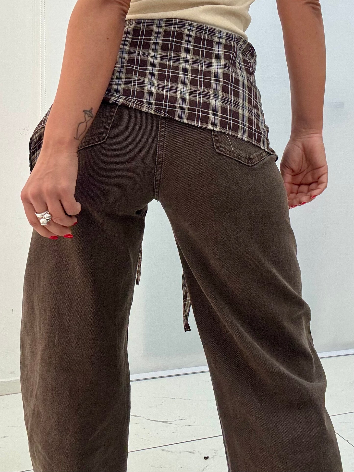 Jeans Effetto Camicia
