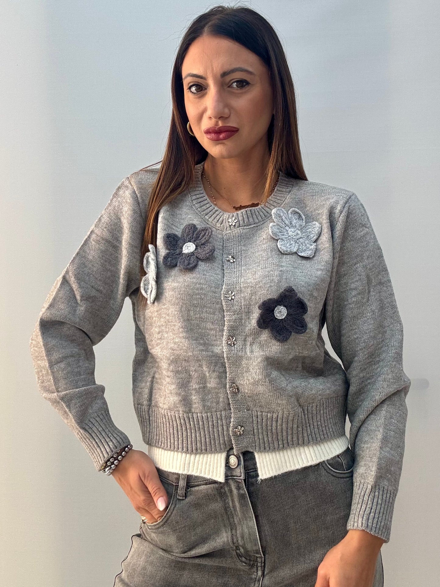 Cardigan Margherita Grigio