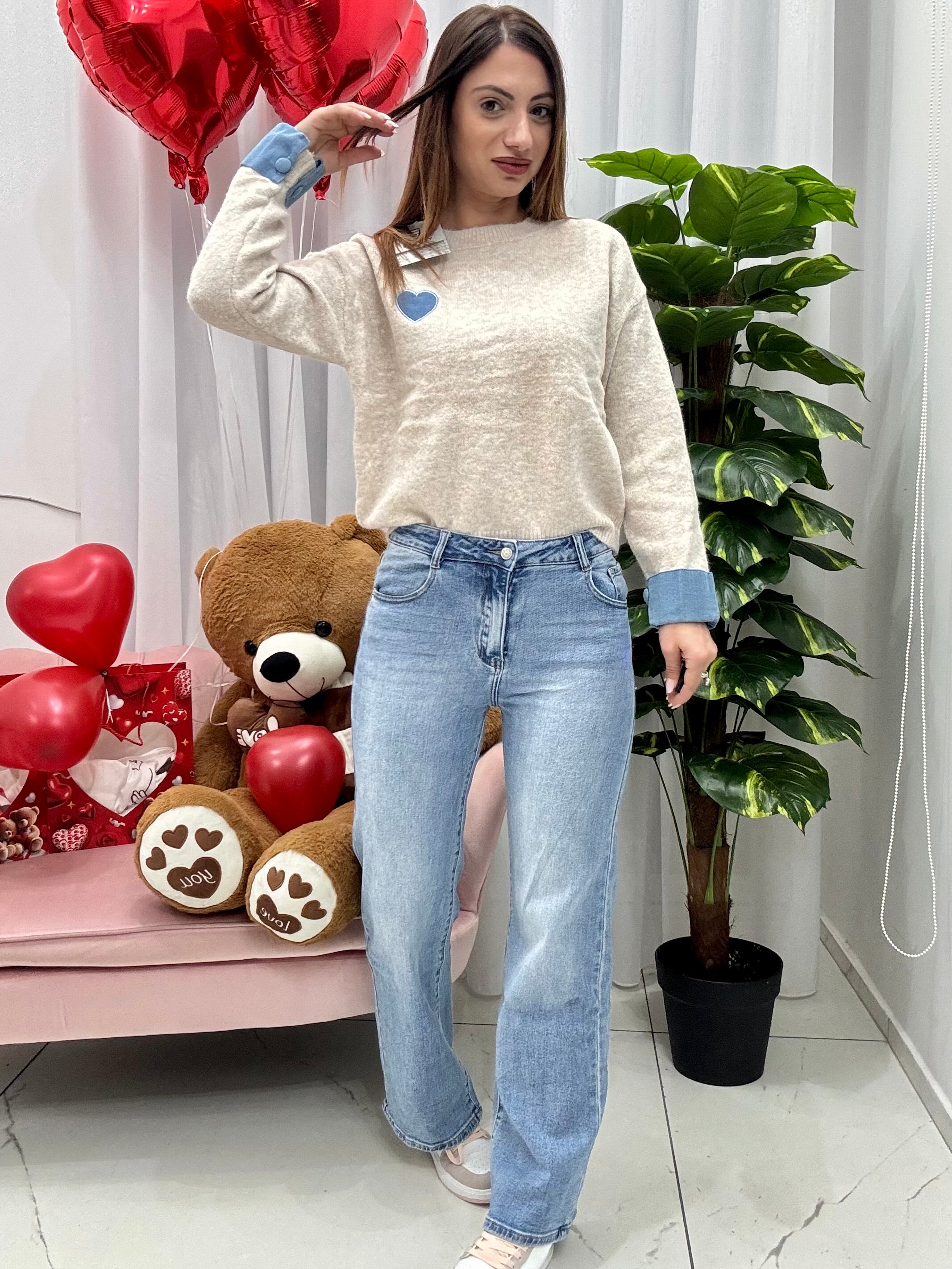 Jeans Strappi&Strass