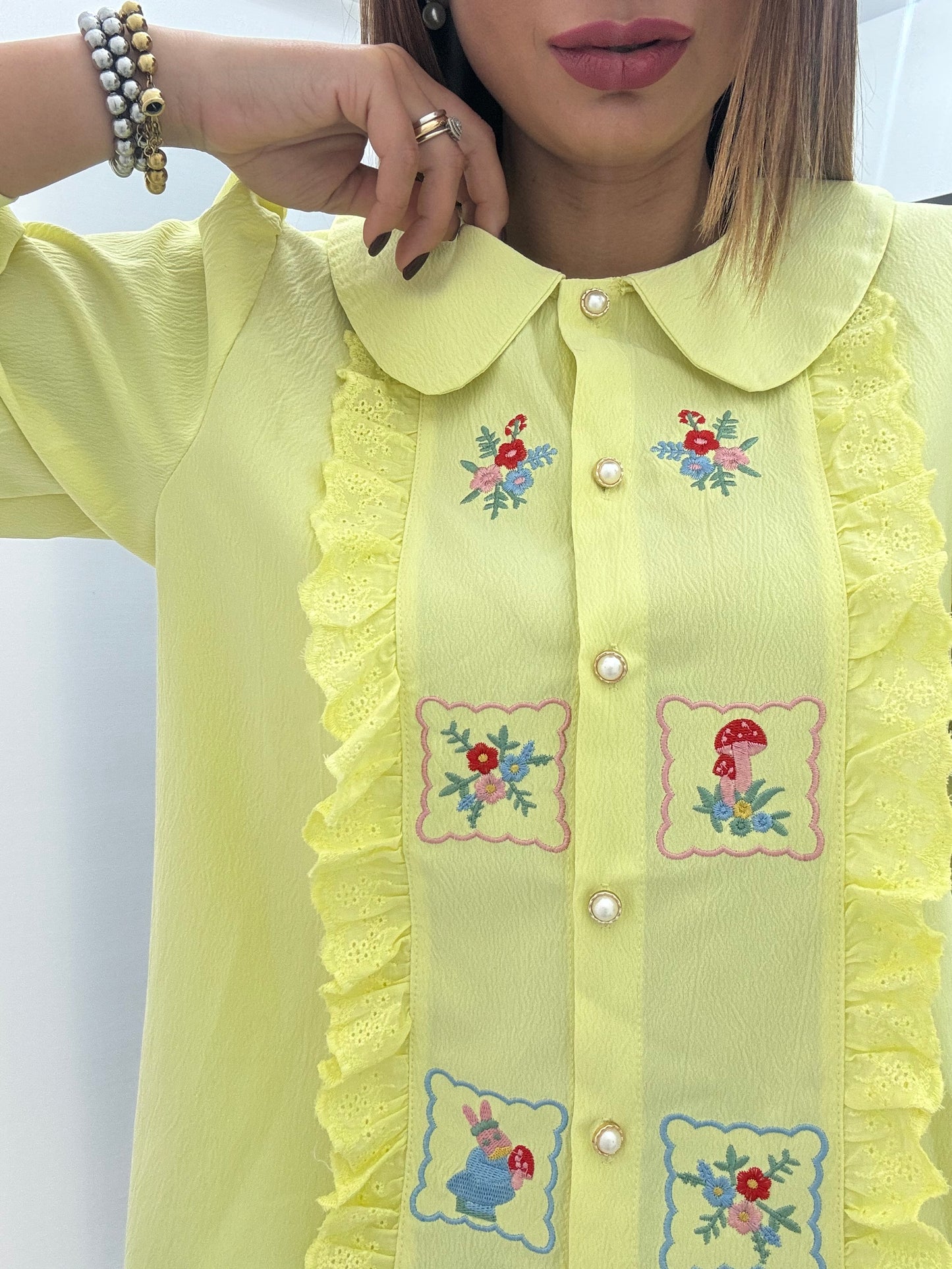 Camicia Romantic Giallo
