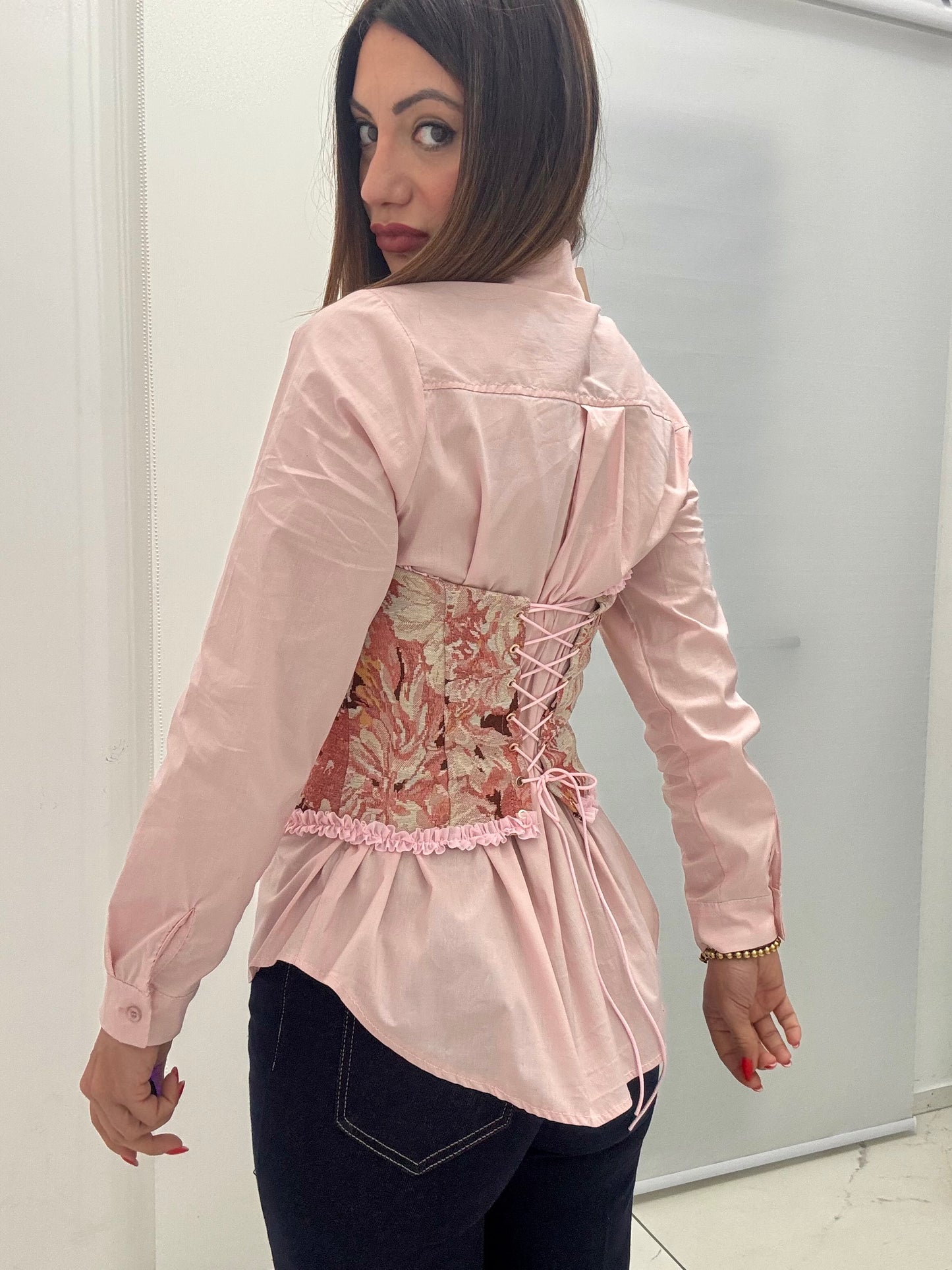 Corpetto Flowers Rosa