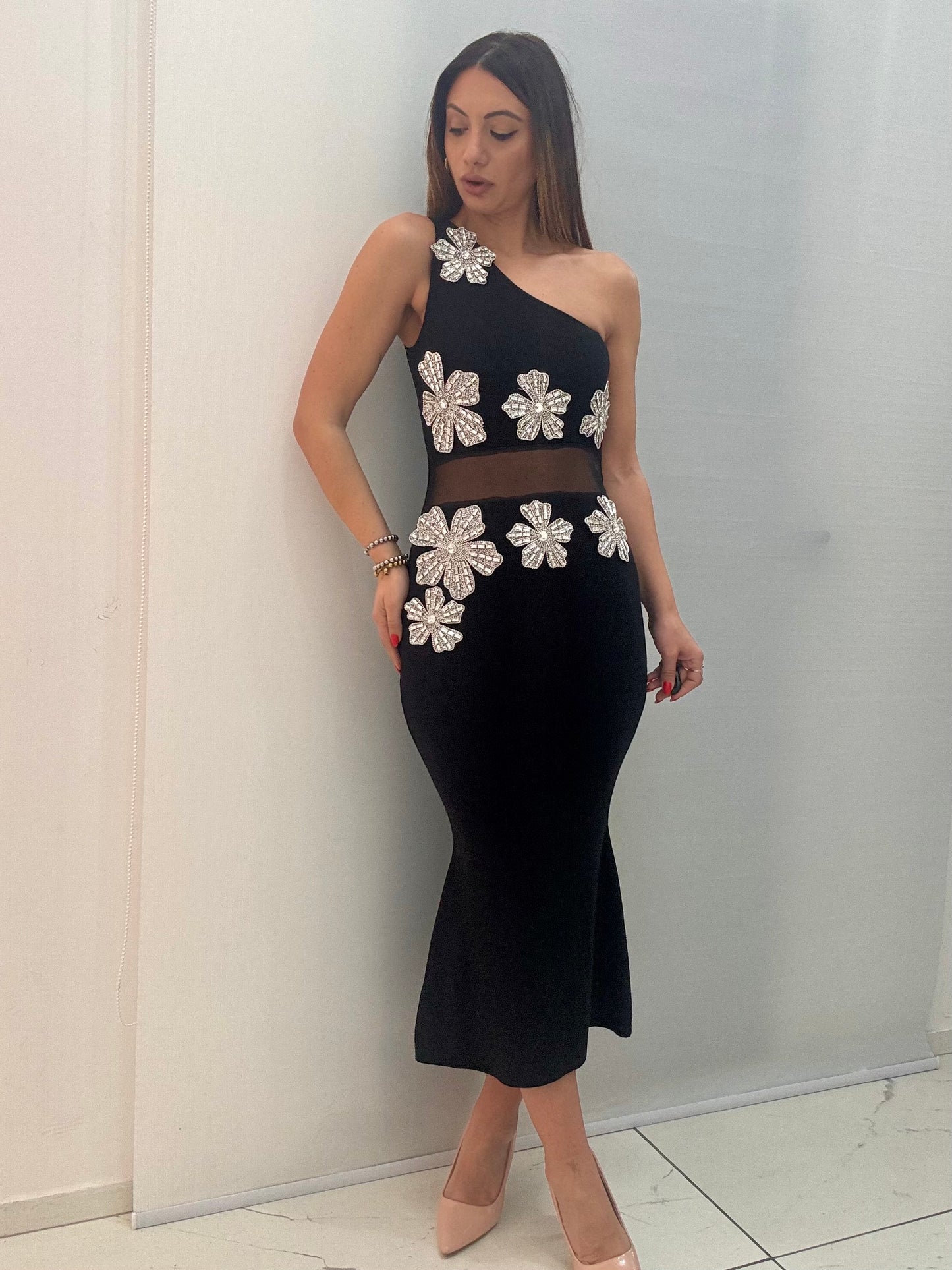 Abito Flowers Lungo