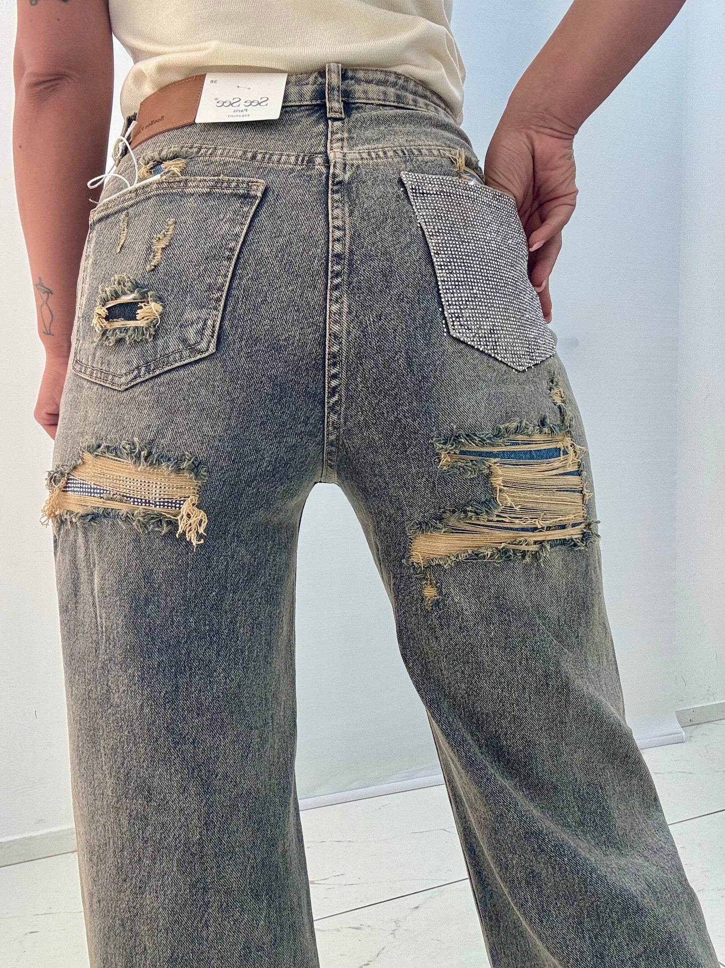 Jeans Tasca Strass