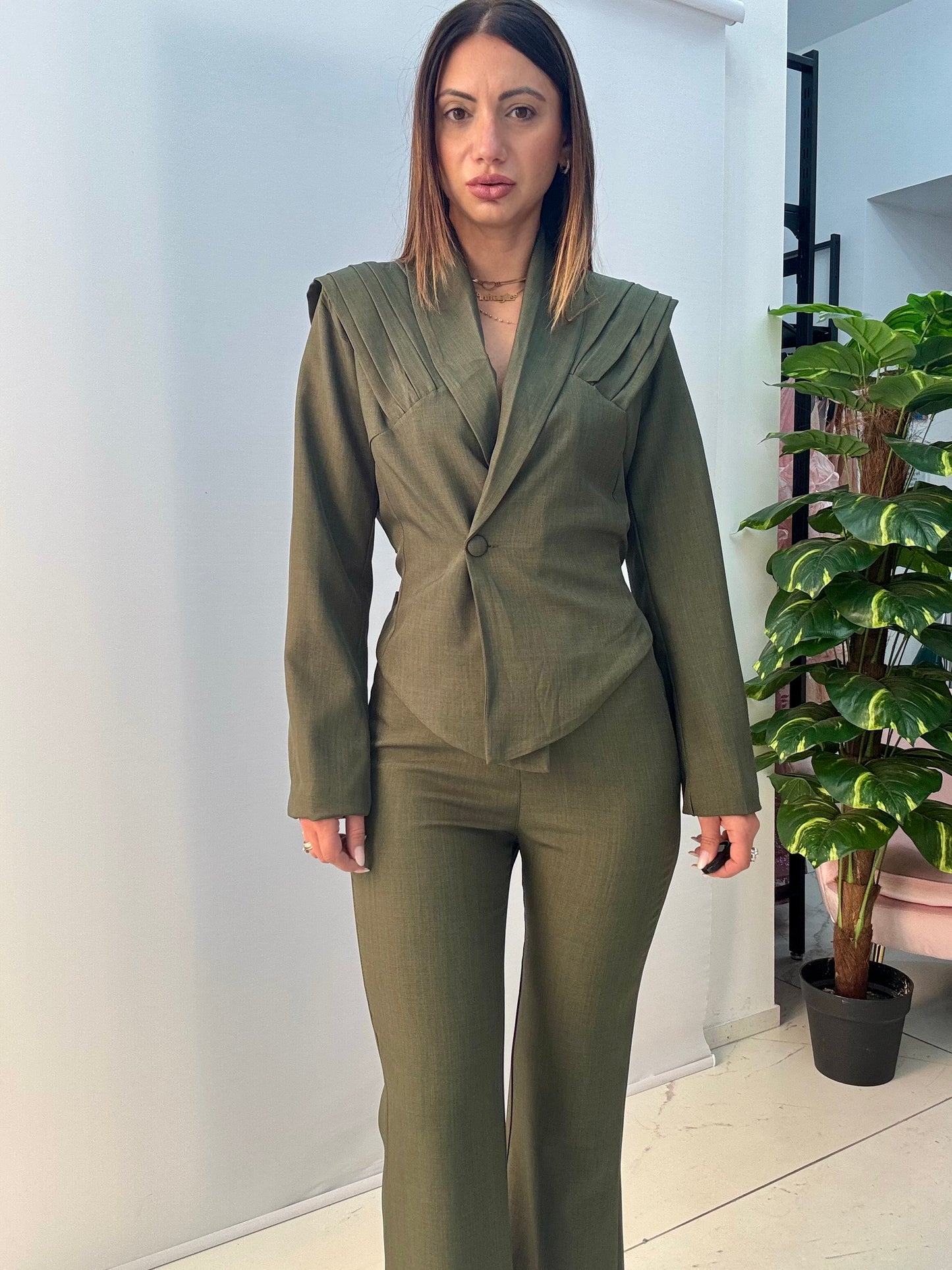 Tailleur Asia Verde Militare