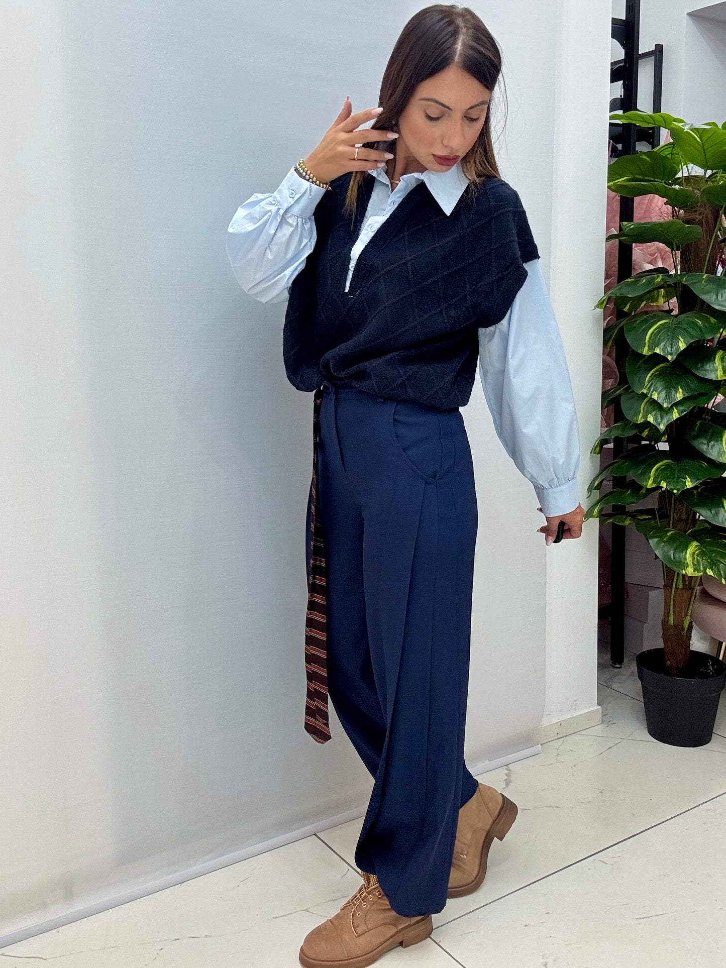 Pantalone Cravatta Blu