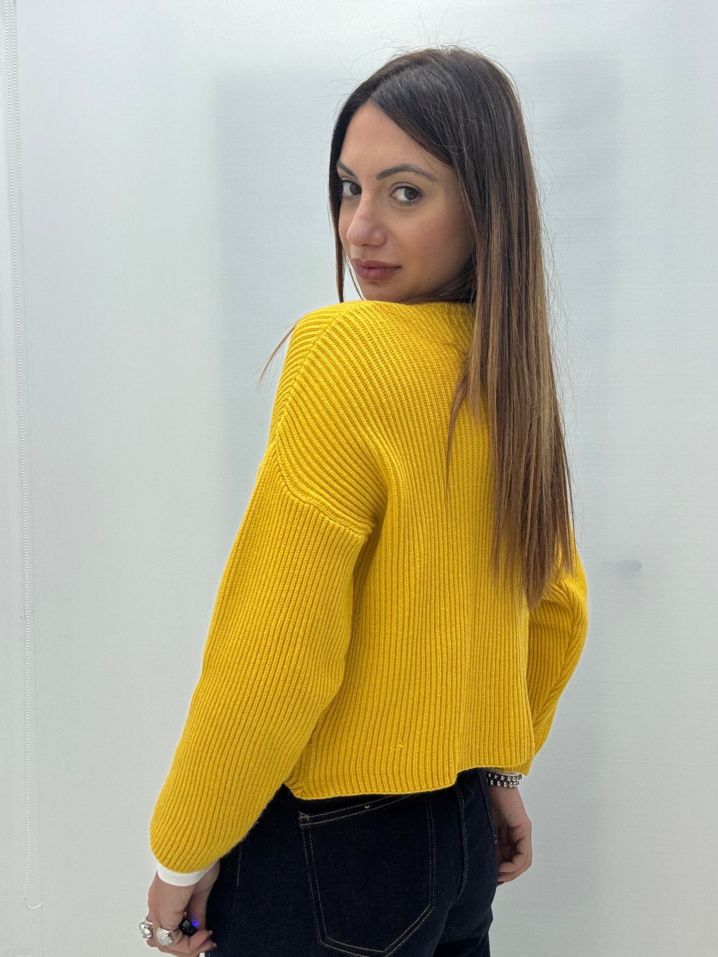 Cardigan Fiocchetti Giallo