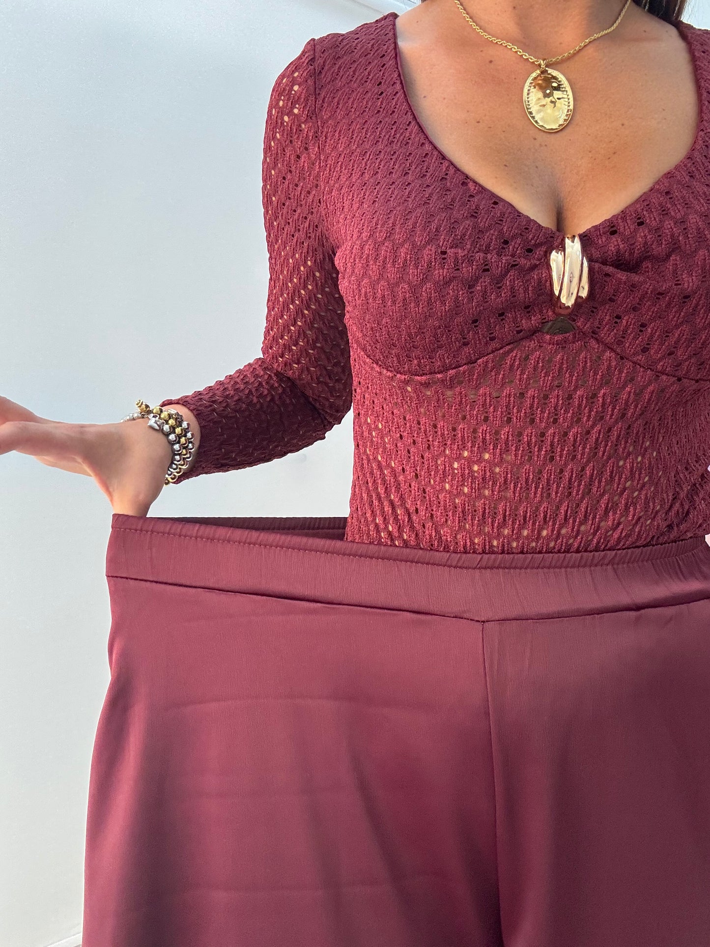 Pantalone Denise Bordeaux