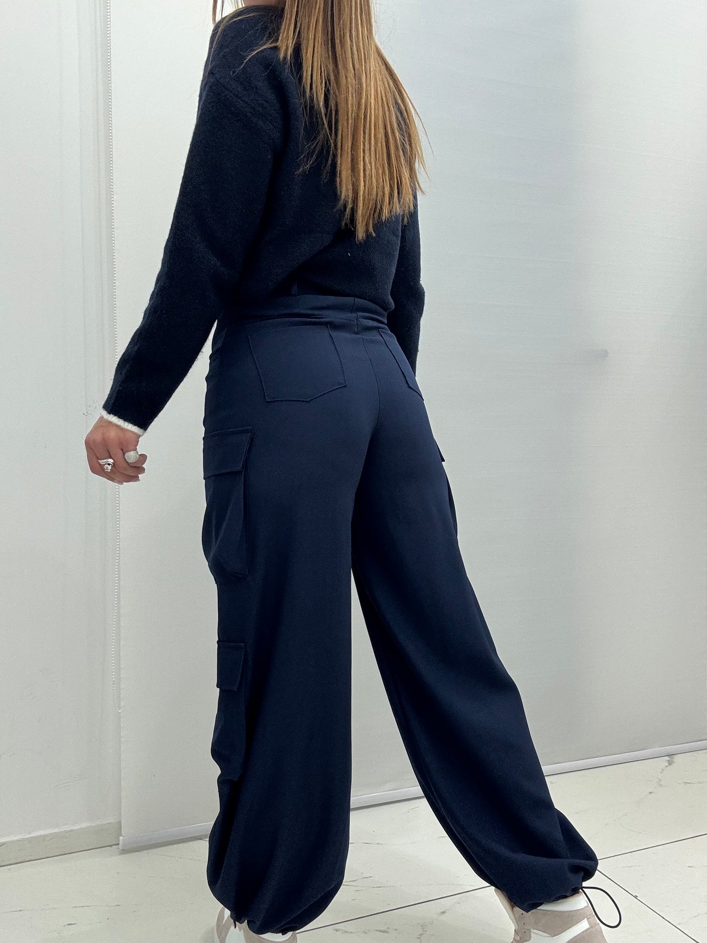 Pantalone Cargo Eloise Blu