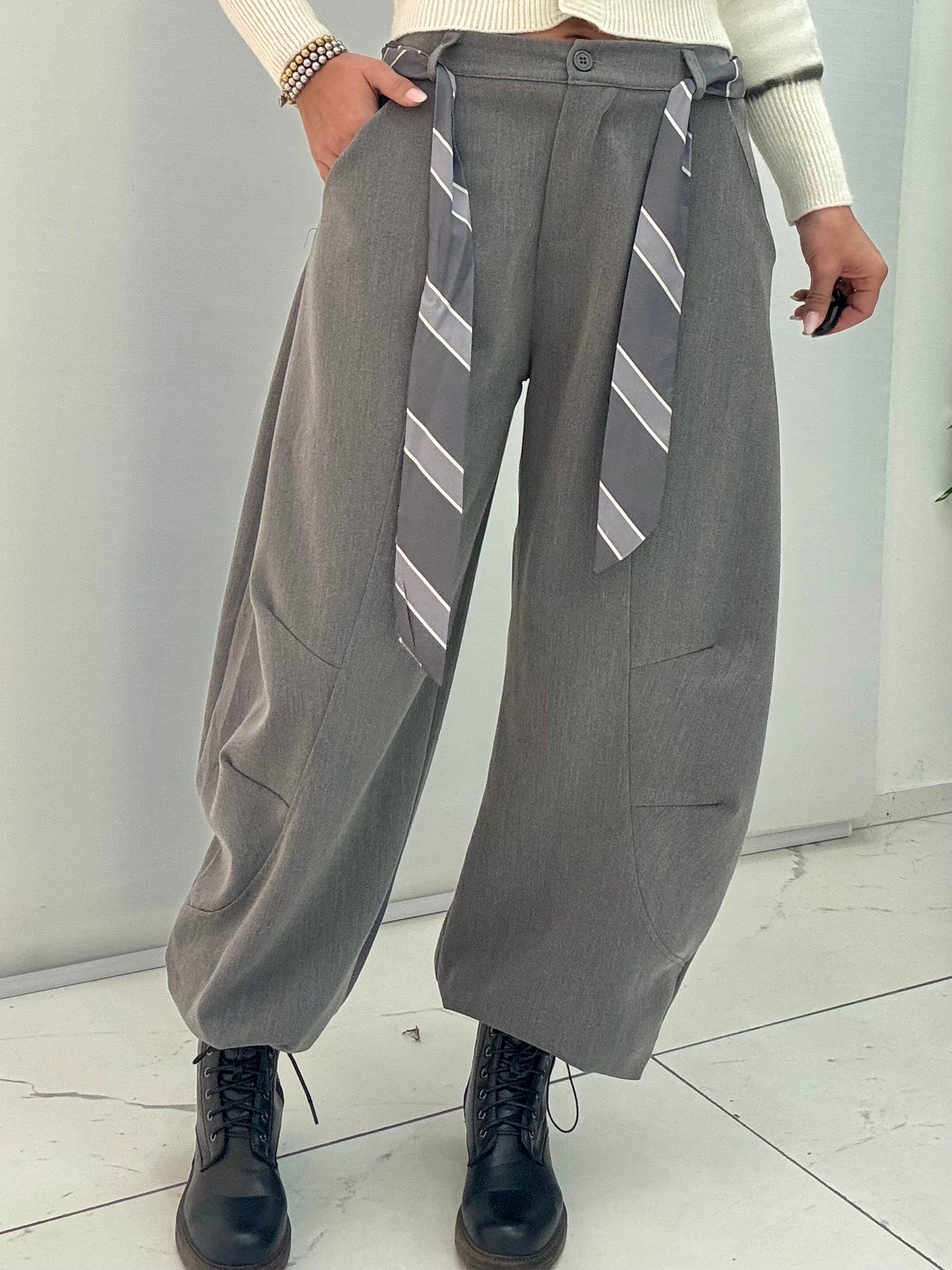 Pantalone Ballon Chic Grigio