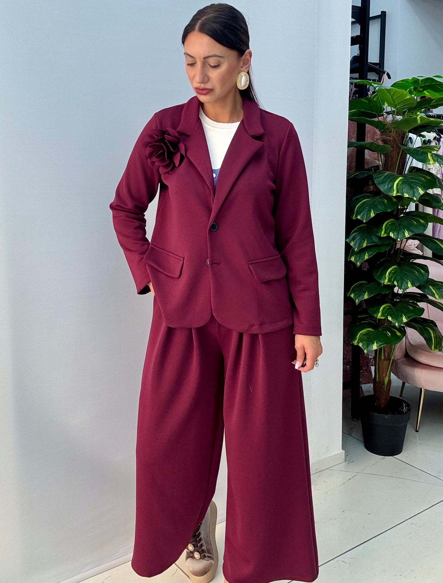 Tailleur Fiore Bordeaux