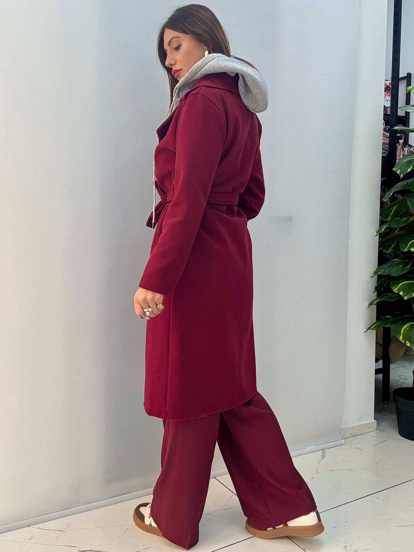 Cappotto Sporty Bordeaux