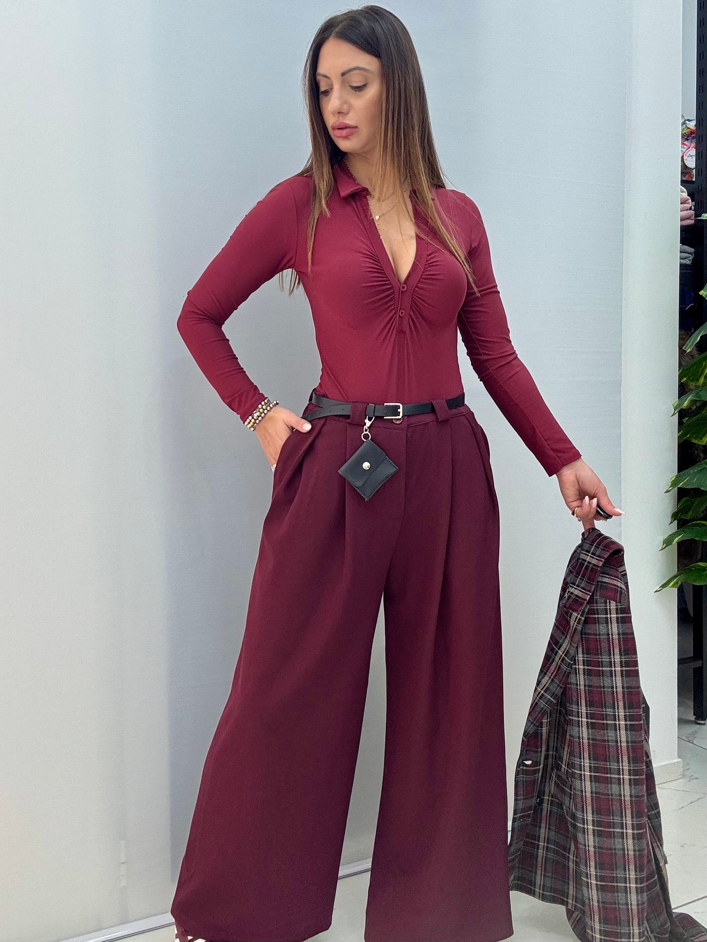 Pantalone Cloe Bordeaux