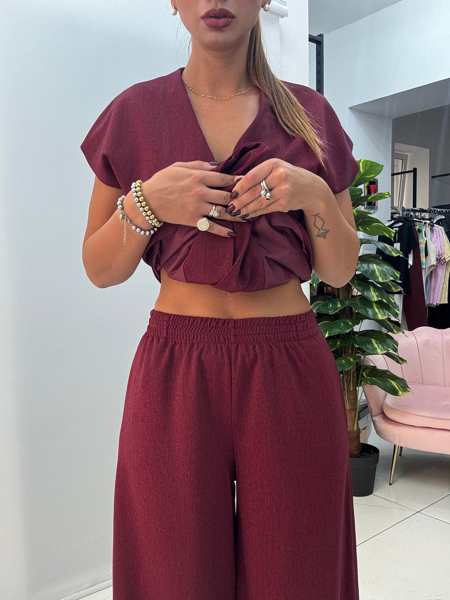 Set Girasole Bordeaux