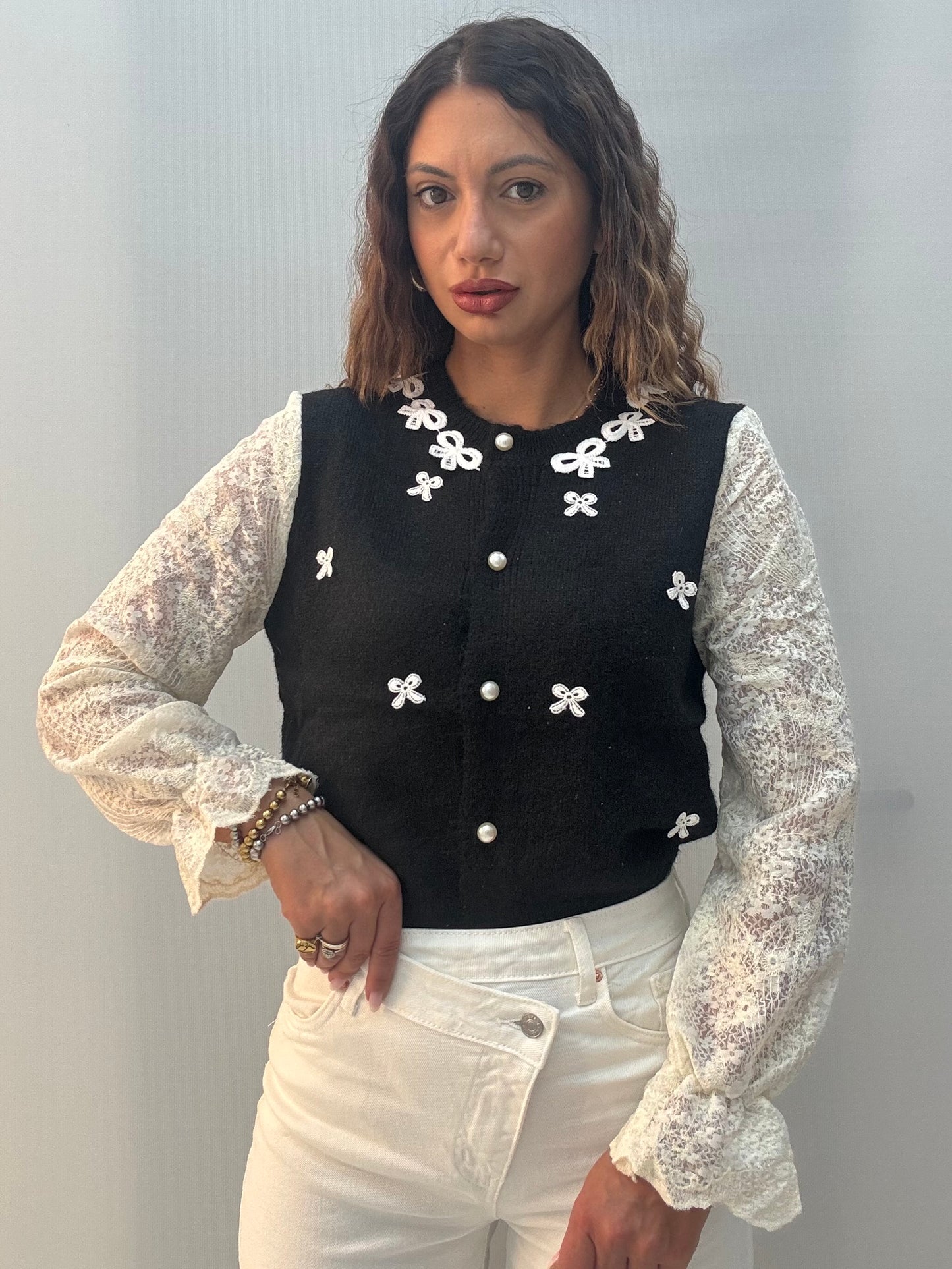 Cardigan Fiocco Nero