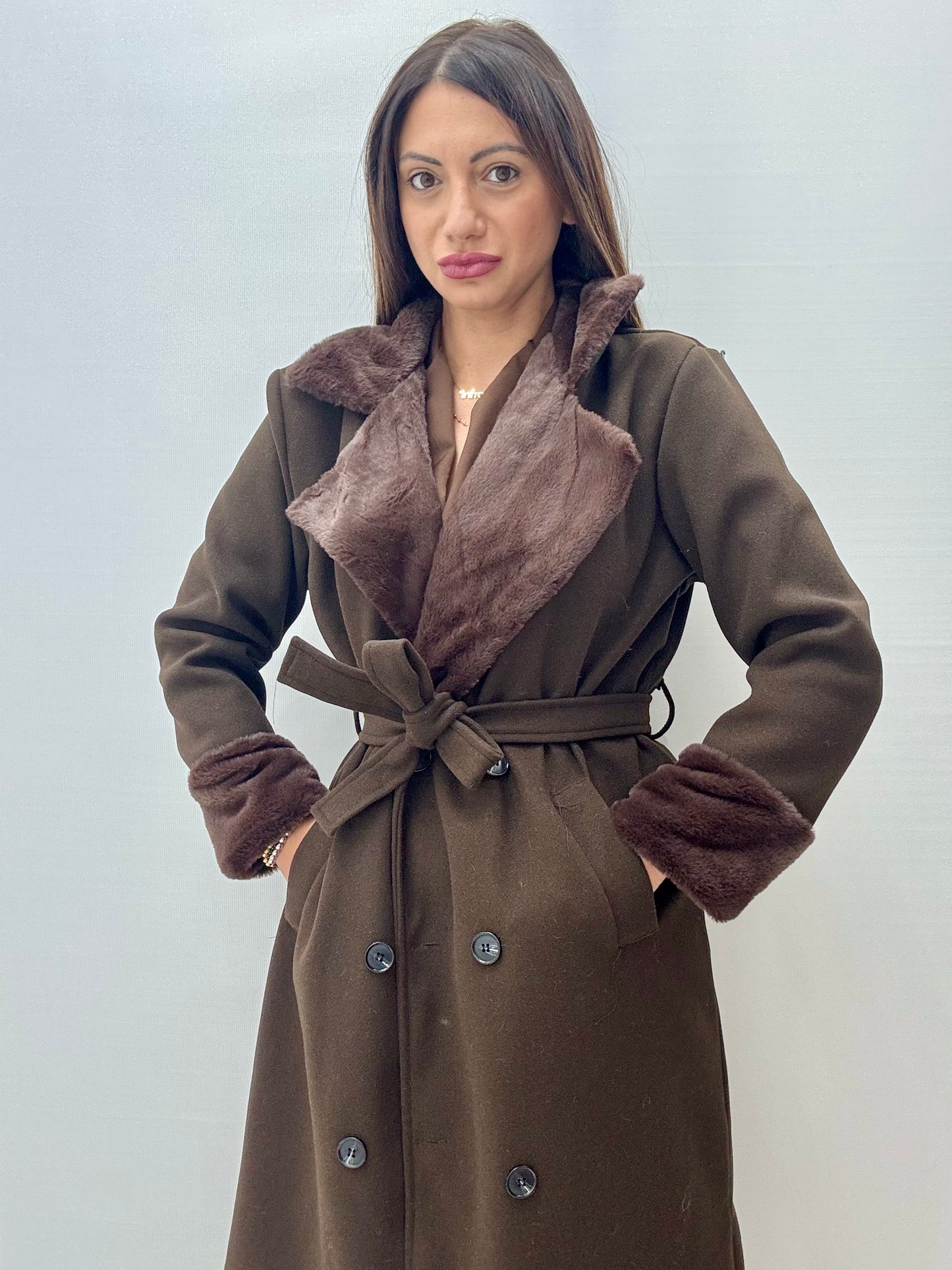 Cappotto Megan Marrone