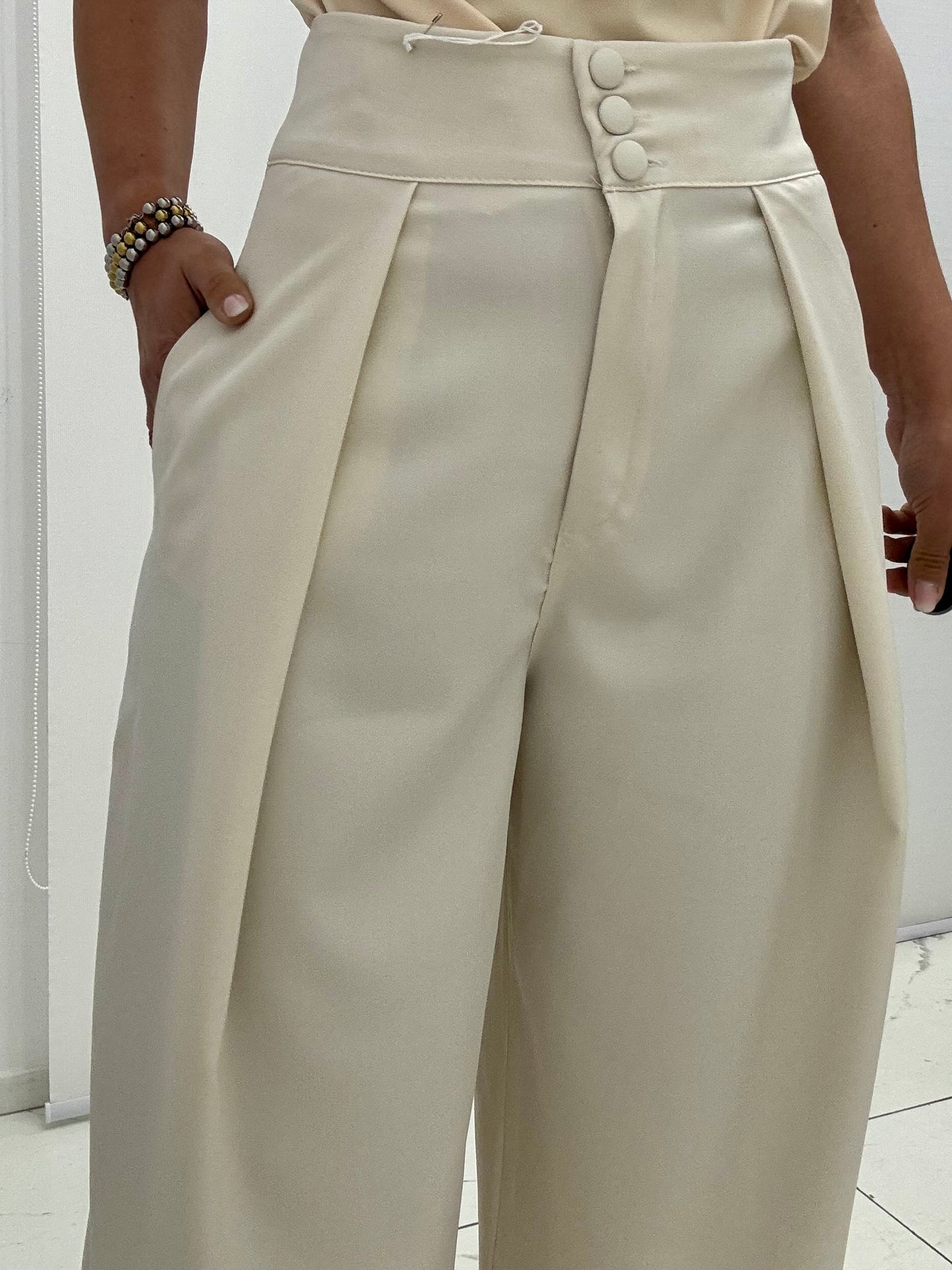 Pantalone art.16090 Panna