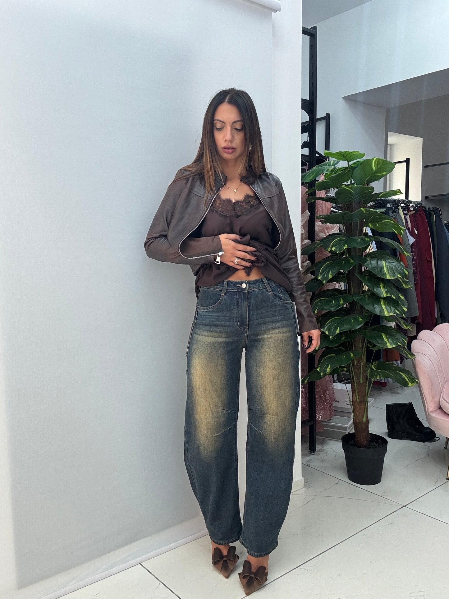 Jeans Ballon Sabbiato