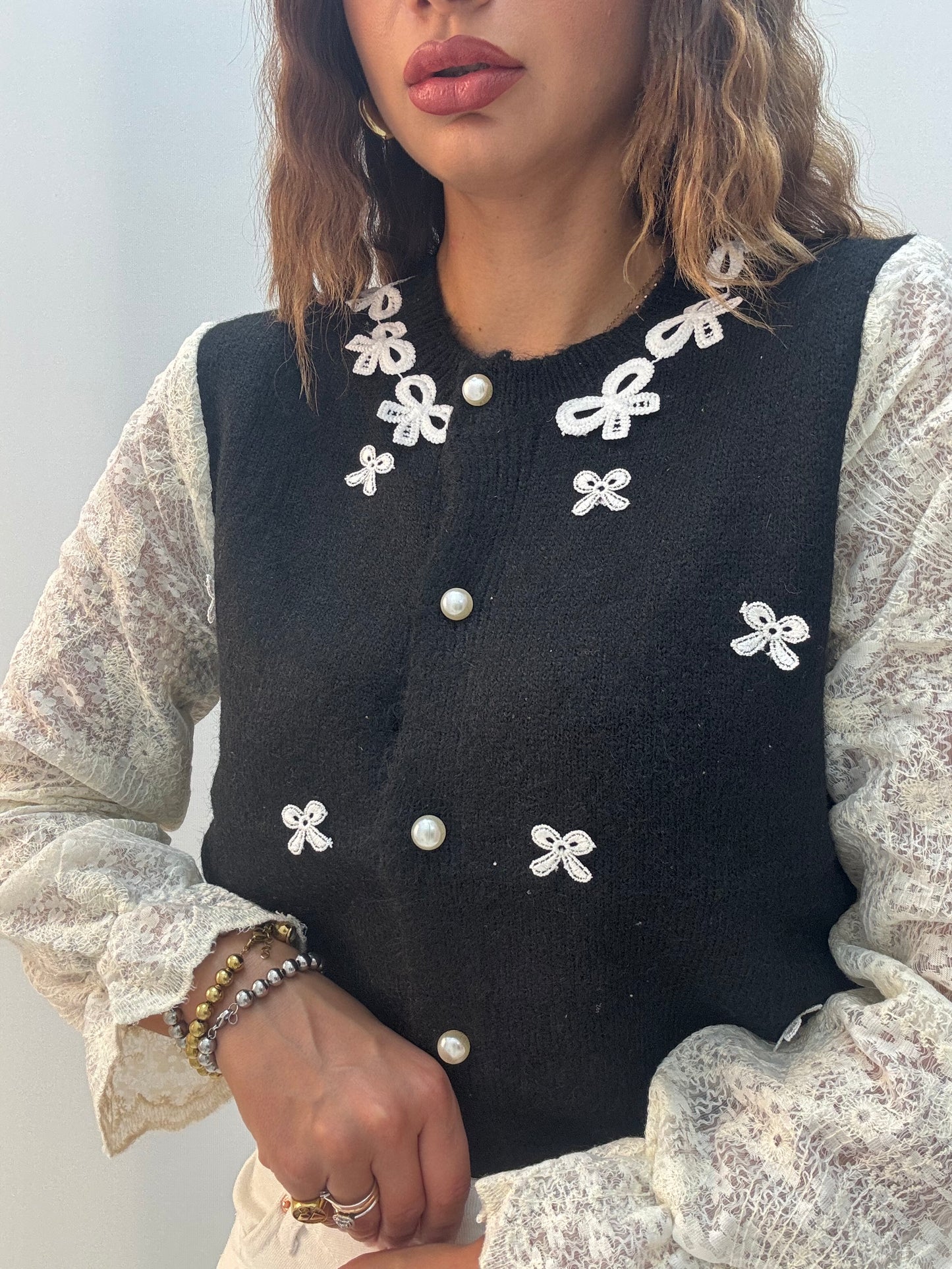 Cardigan Fiocco Nero