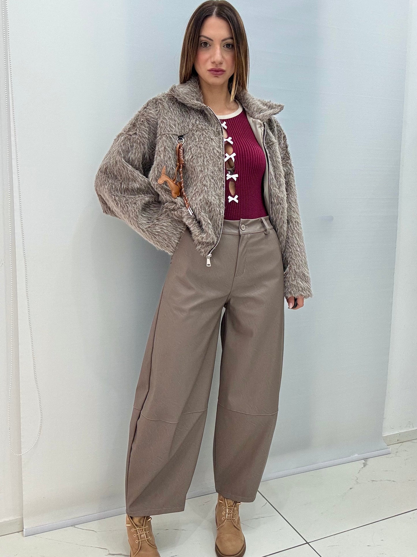 Pantalone Ballon art.18229 Tortora