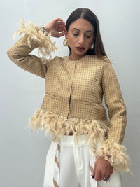 Giacca Piume Beige