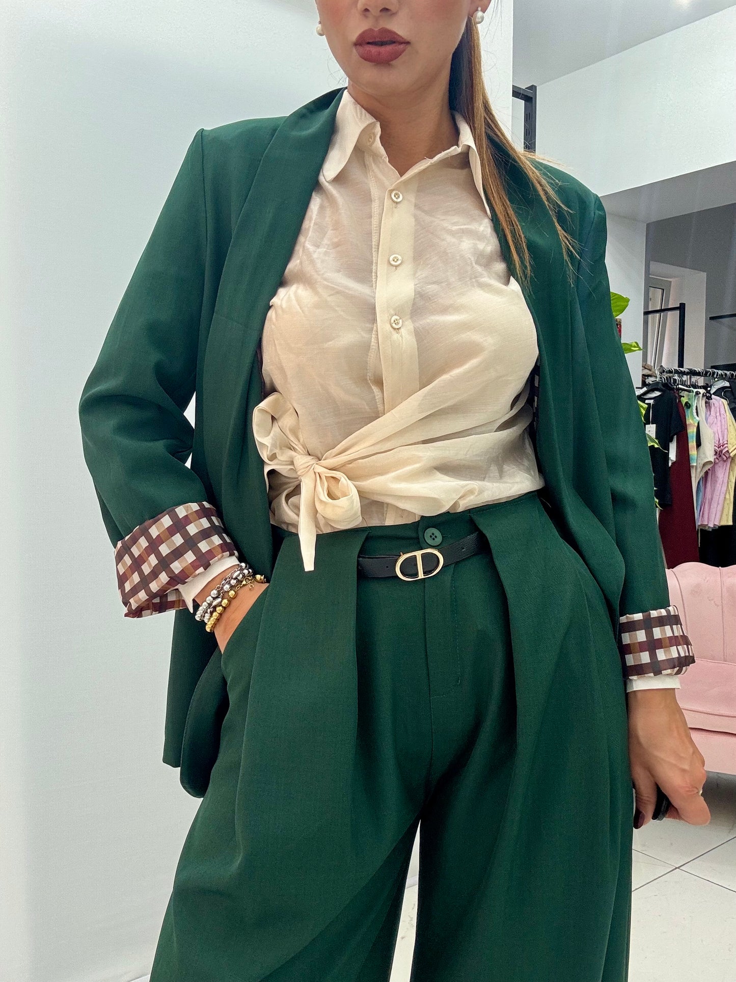 Tailleur Quadretti Verde