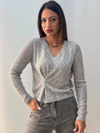 Cardigan Asimmetric Grigio