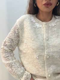 Cardigan Fiocco Panna