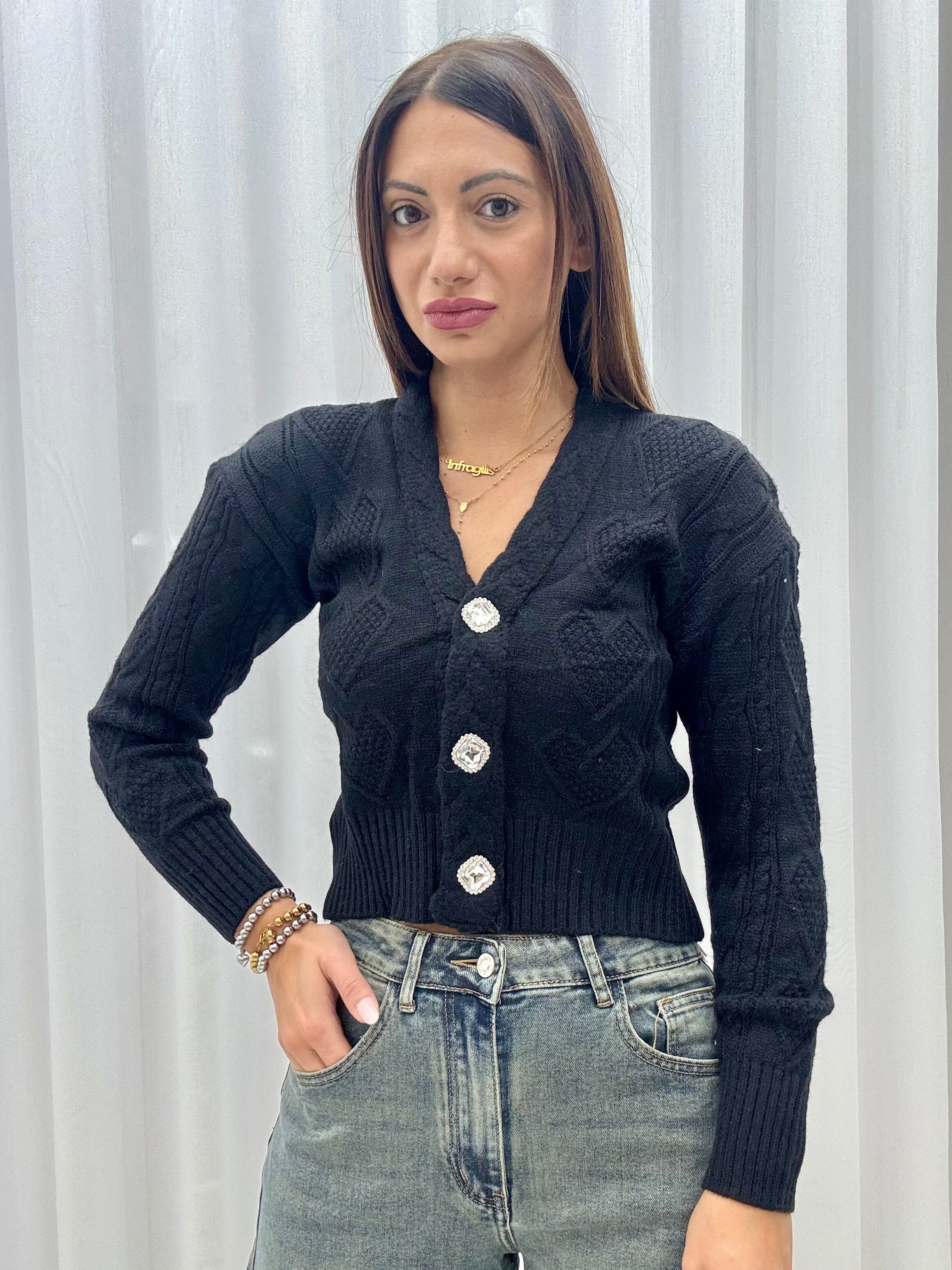 Cardigan Gioiello Nero