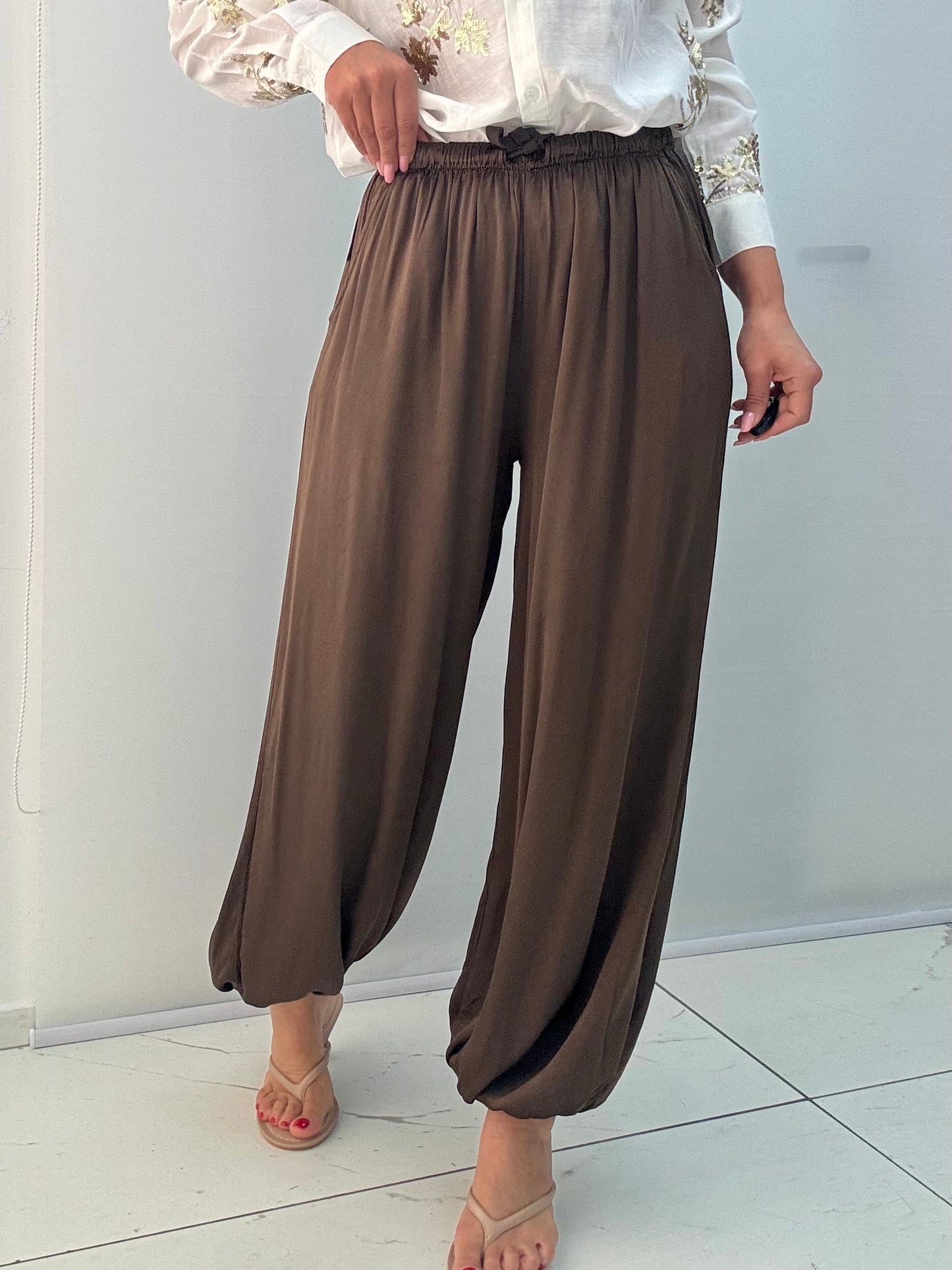 Pantalone Angelica Marrone