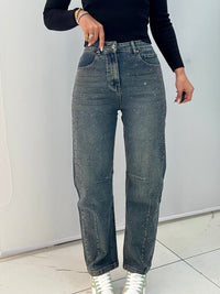 Jeans Ballon Strass artL975