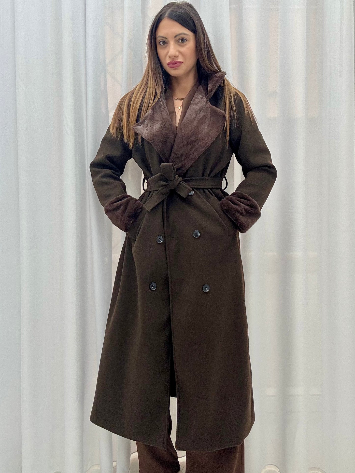 Cappotto Megan Marrone