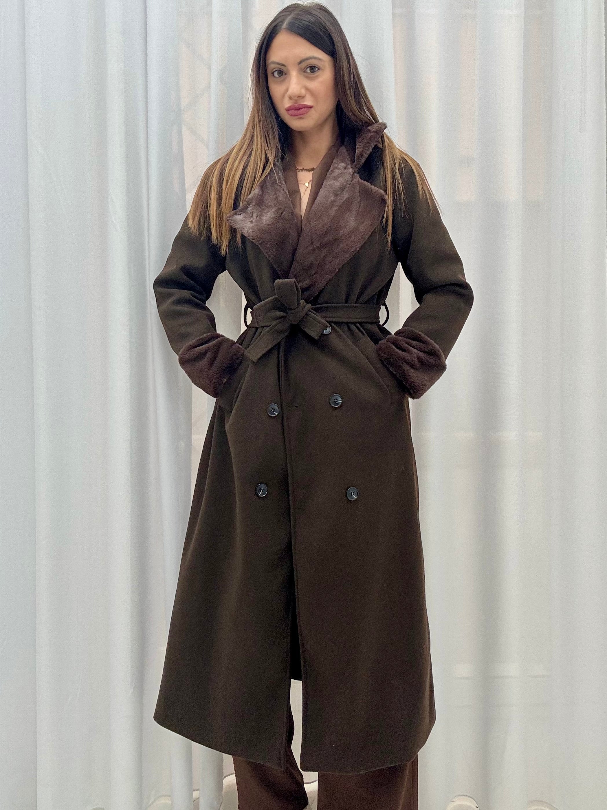 Cappotto Megan Marrone