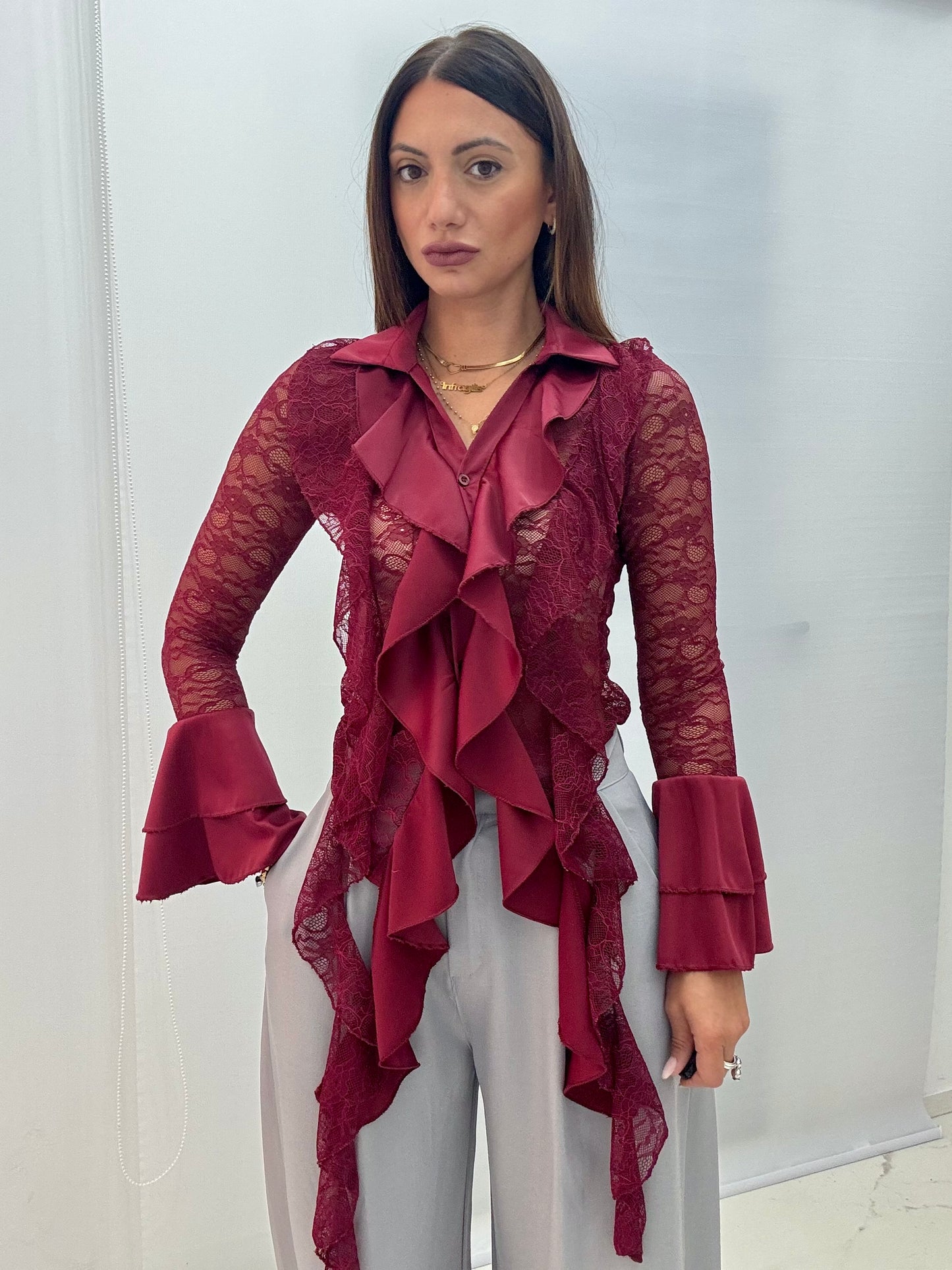 Camicia Sheila Bordeaux