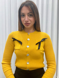 Cardigan Fiocco Chic Giallo