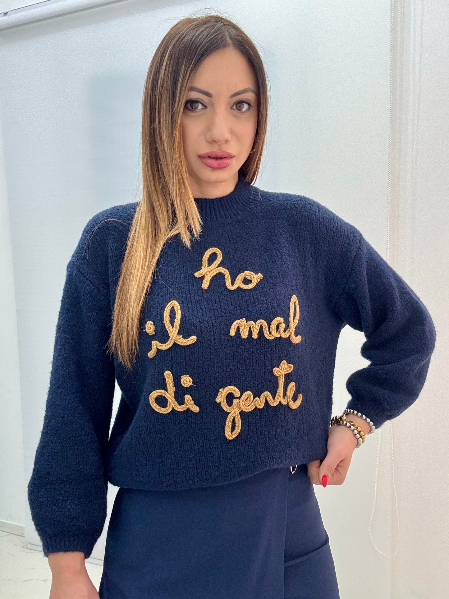 Maglione Ho Mal Di Gente