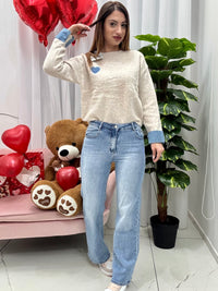 Jeans Strappi&Strass