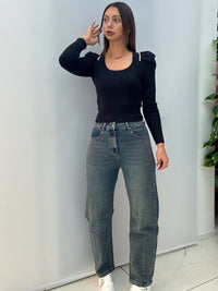 Jeans Ballon Strass artL975