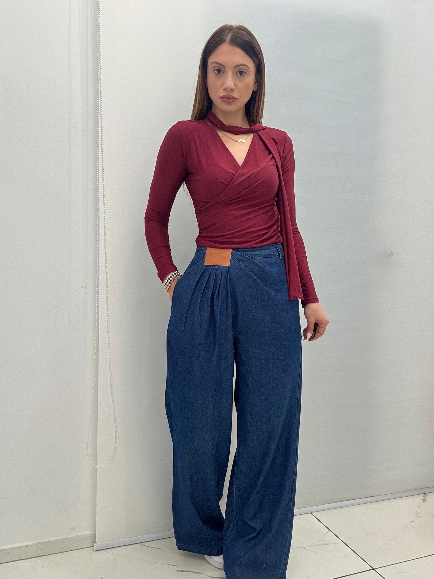 Jeans Drappeggio