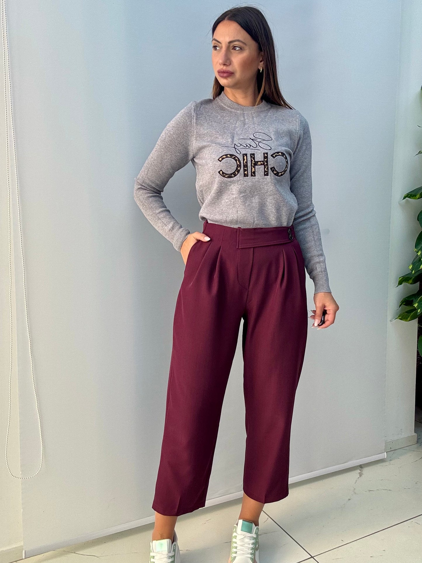 Pantalone Angela Bordeaux