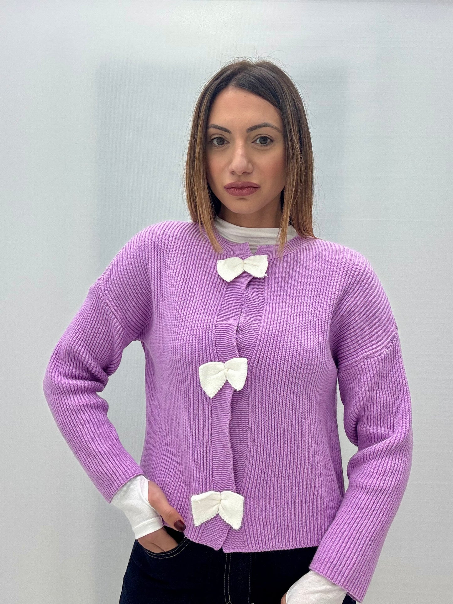 Cardigan Fiocchetti Glicine
