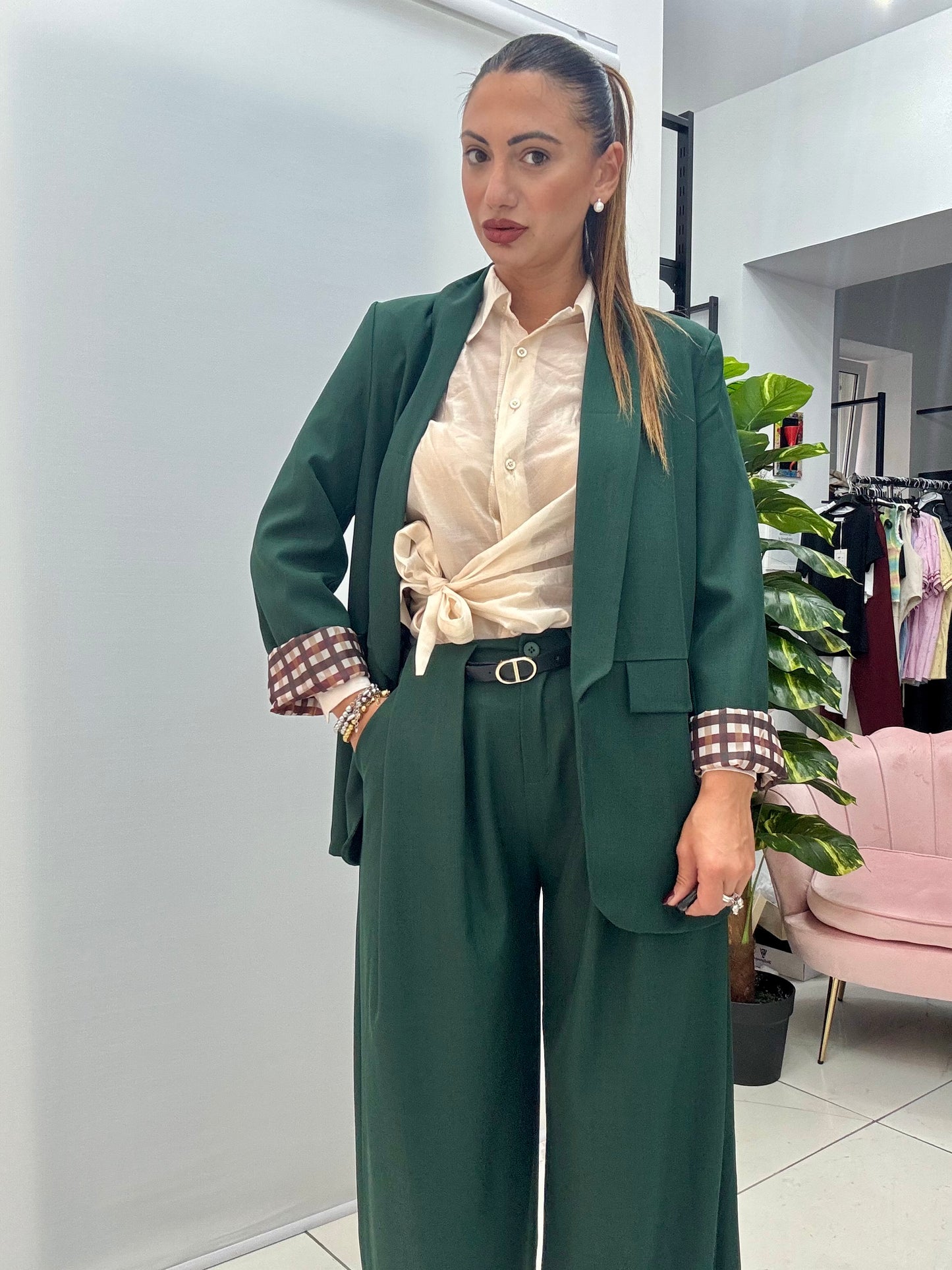 Tailleur Quadretti Verde