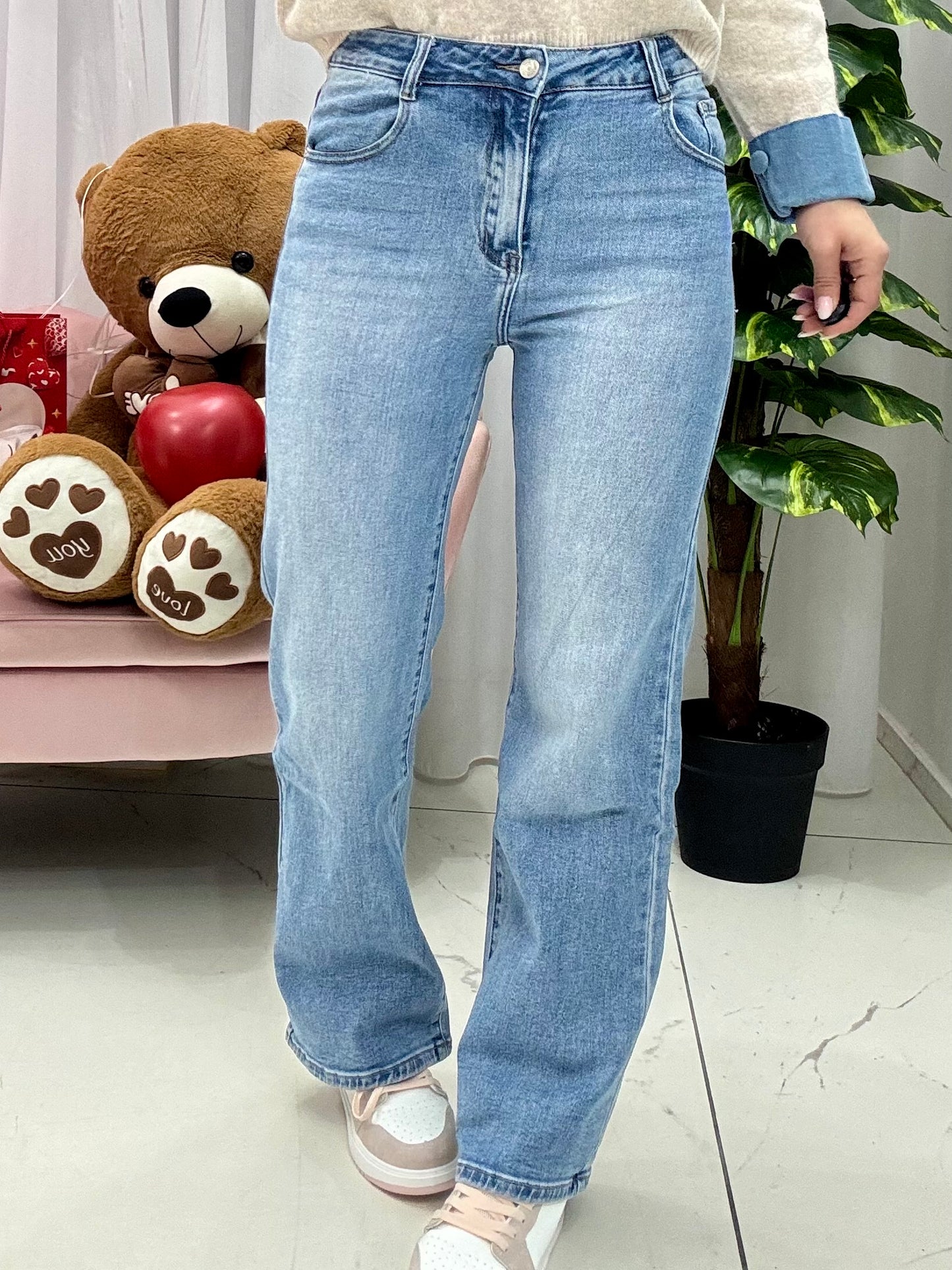 Jeans Strappi&Strass