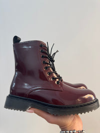 Anfibi Vernice Borgogna