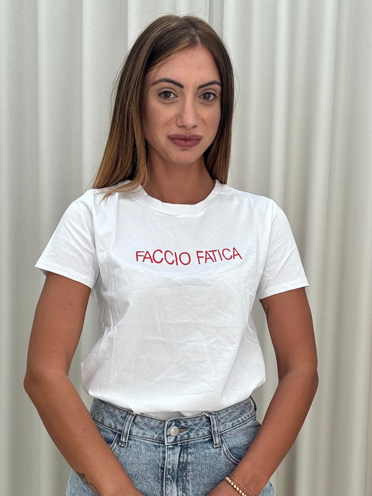 Shirt Scritta Ricamata