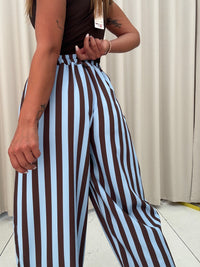 Pantalone Mia Marrone-Azzurro
