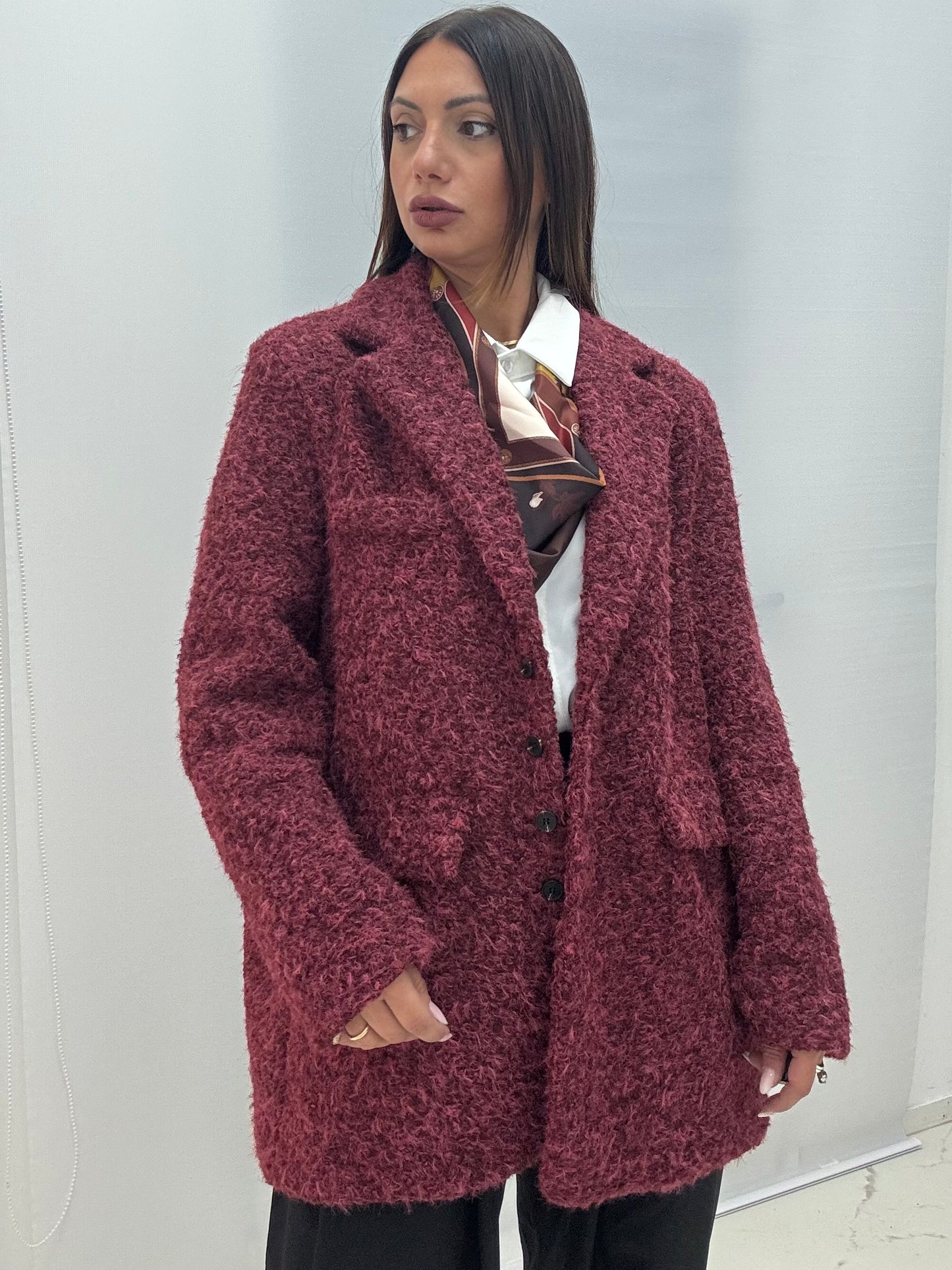 Giacca-Cappotto Ida Bordeaux
